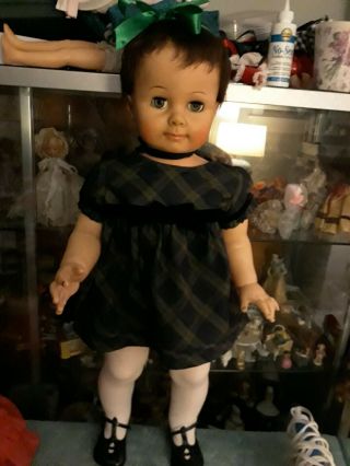 Vintage Doll Dress For Saucy Walker Playpal,  Other Lg 28 " Baby Doll.  Dress Only