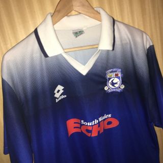 Cardiff City Lotto Home Shirt 1996 - 1997 Size XL Extremely Rare 2
