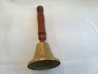 Vintage Indian Brass Ornamental Bells 8 Inch Tall In