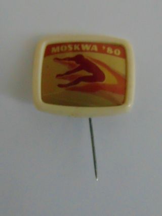 Rare Poland Polish Noc Olympic Pin Badge Moscow 1980