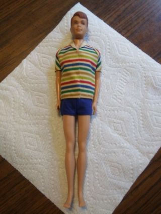 Vintage 1960 Allan Doll With Swim Trunks And Jacket