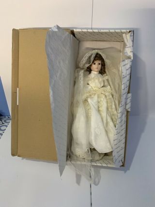 Vintage Victorian Bride Porcelain Doll Certified Number: 2276 Height 19 " Inches