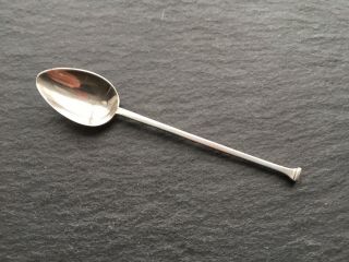 Antique Solid Sterling Silver Art Deco Style Nail Top Teaspoon Coffee Spoon