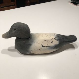 Antique Hand - Carved Wood Duck Decoy