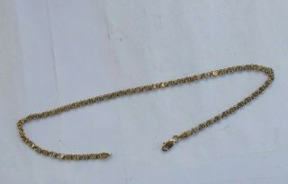Rare Vintage 14k Solid Gold Long 10 " Bracelet 14kt Jewelry Links Look Wow