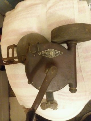 Niagara Carborundum No12 Model 70 Hand Crank Grinding Wheel Two Stones Usa Rare