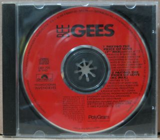 Bee Gees “paying The Price Of Love” Rare Unique Promo Single 2 - Track Cd Brazil