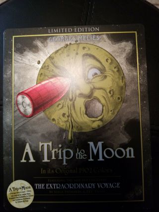 Georges Melies: A Trip To The Moon - Blu - Ray & Dvd Steel Book Ltd Edition Rare