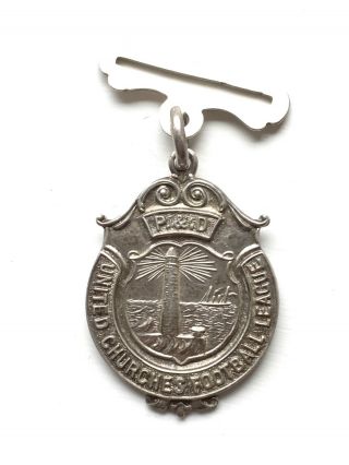 Plymouth & West Devon United Churches Football League Silver Medal Fob 11g 1938