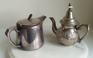Vintage Walker And Hall Silver Plated Teapot And One Other