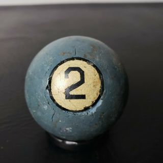 Antique Pool / Billiards Number 2 Clay Ball Rare