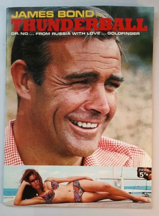 Rare/ Htf 1965 Edition.  Sean Connery/ James Bond In Thunderball.  007/ Dr.  No Etc