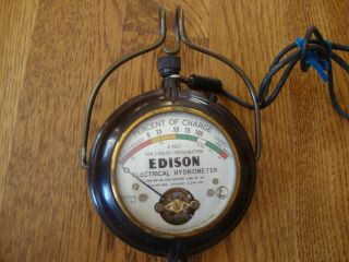Antique Edison Model ET 60 Electrical Hydrometer 6 Volt Lead Battery Tester 2