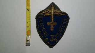 Extremely Rare Wwii Italian Gold Bullion 3rd Division Monferr Patch.  Rare