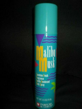 Malibu Musk - Gentle Deodorant Body Spray - Rare Htf 75 Full 2.  50z Sunshine Fresh