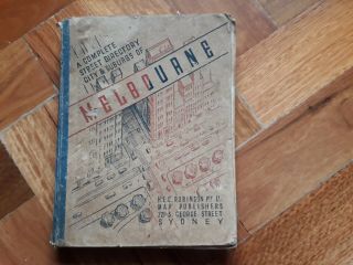 Vintage Melbourne Street Directory By H.  E.  C Robinson 1930 