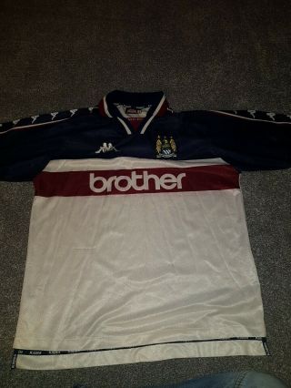 Manchester City Man City 1997 1998 Away Shirt Size M Kappa Rare Item