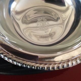 Wm Rogers Silver Plate Serving Bowl Dish with Lid 1.  5 qt Pyrex dish 3