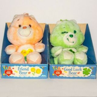 Vintage 1983 Good Luck & Friend Care Bears In With Boxes