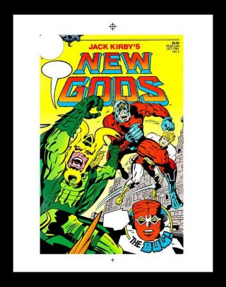 Jack Kirby Gods 5 Rare Production Art Cover