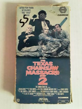 Texas Chainsaw Massacre 2 Vhs Rare Slasher Horror Gore Sleaze Exploitation Media