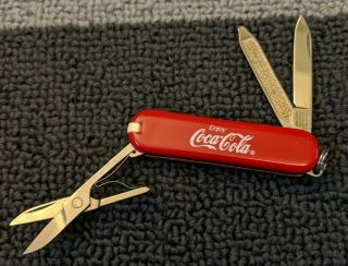 Vintage Coca Cola Victorinox Swiss Army Pocket Knife Multi Tool Blade Box Rare