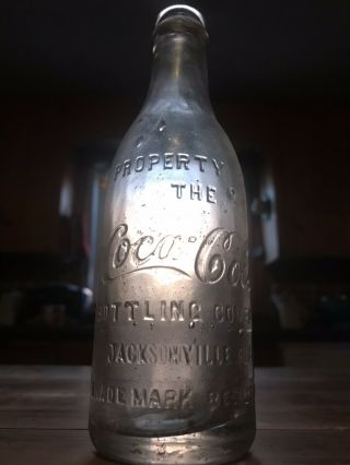 Rare Straight Side Clear " Coca Cola Bottle " Jacksonville Florida