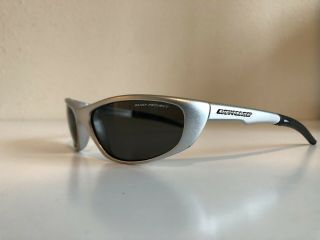 Rare Rudy Project Kybo Silver Cycling Sunglasses Made In Italy - Scratched Lens