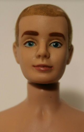 Vintage 1961 Mattel Ken Brownette Flocked Hair Barbie Doll 1st Issue Pats Pend