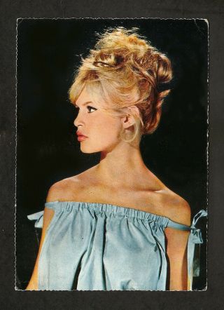 Rare Brigitte Bardot Vintage Postcard Sexy Photo Card