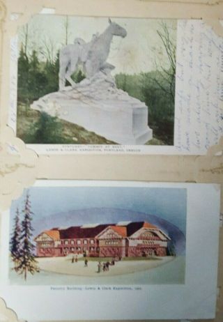 Antique Postcard Album Lewis & Clark Exhibition Portland Oregon 1905