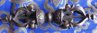Antique Old Handmade Tantrik Tibetan Bronze 5 Prong Dorji or Vajra.  Nepal 2