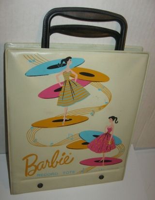 Vintage 1961 Mattel Barbie Record Tote 10 " Vinyl 45 