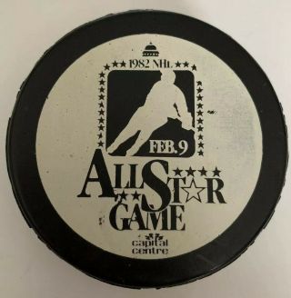 Vintage 1982 Nhl All Star Game Puck Capital Centre Rare Viceroy Canada Us Hockey