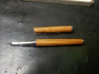 Rare Hallmark Ball Point Pen and Wet Ink Pen Set Wooden Redwood Vintage 1976 Kit 3
