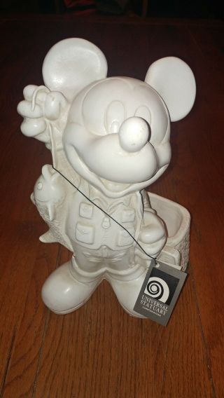 Vintage Mickey The Fisher Disney Fishing Mickey Mouse Statue 11 1/4 " Rare