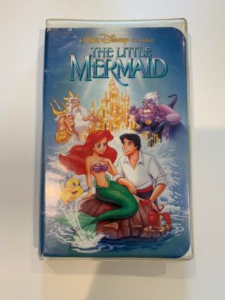 Disney The Little Mermaid Vhs Black Diamond Classic.  Rare Cover Art