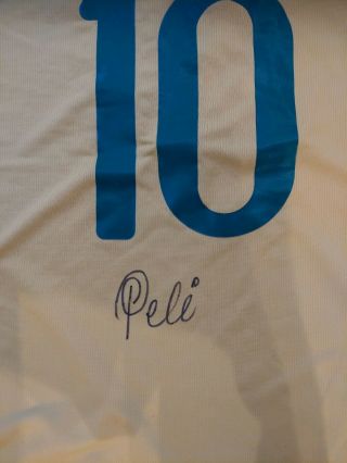 Rare Hand Signed Pele Brazil Shirt Large 2
