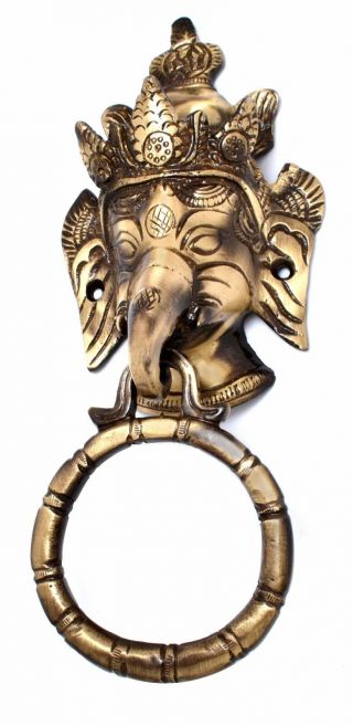 Lord Ganesha Door Knocker Ganesh Brass Home Decor Diwali Gift 3