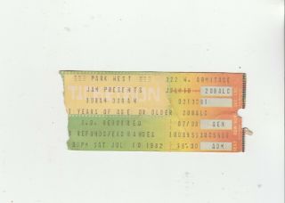 Rare Vintage Duran Duran Park West Chicago July 10 1982 Ticket Stub