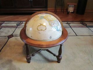 Vintage Replogle 12 " Diameter Globe World Classic Series With Wooden Stand