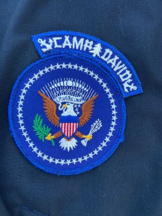 RARE Authentic 1986 Ronald Reagan Presidential Seal Camp David Guest Jacket L 2