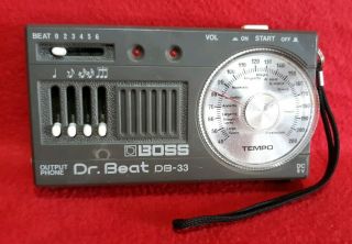 Vintage Boss Dr.  Beat Db 33 Metronome 9v Battery