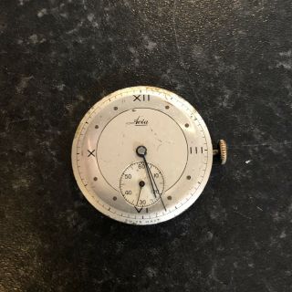 Vintage Avia 15j Wrist Watch Movement Spares/repair.  31mm