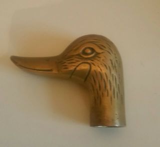 Vintage Brass Ducks Head Walking Stick Cane Handle