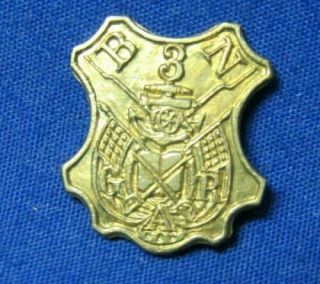 Civil War 3rd Bn Gar Grand Army Of The Republic Badge First Type 1865 - 69 - Rare