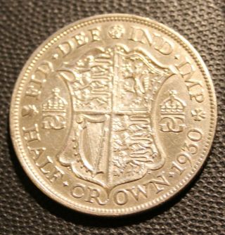 British 1930 Rare Silver 2/6 Good Very Fine Uk Halfcrown English George V Coin