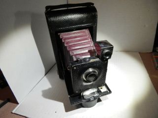 Antique Kodak No.  3 Folding Pocket Camera Model A - Red Bellows