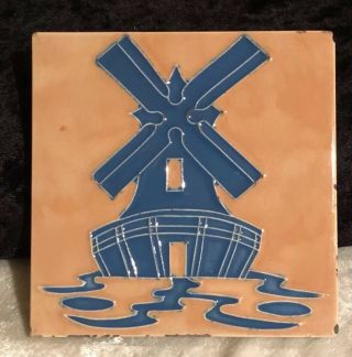 Vintage Pomona Windmill Arts And Crafts Tile