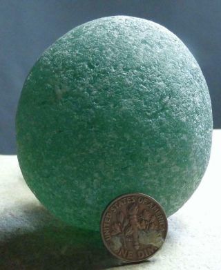 1 Huge Teal Green Paperweight 8oz Display Rare Seaham English Sea Glass